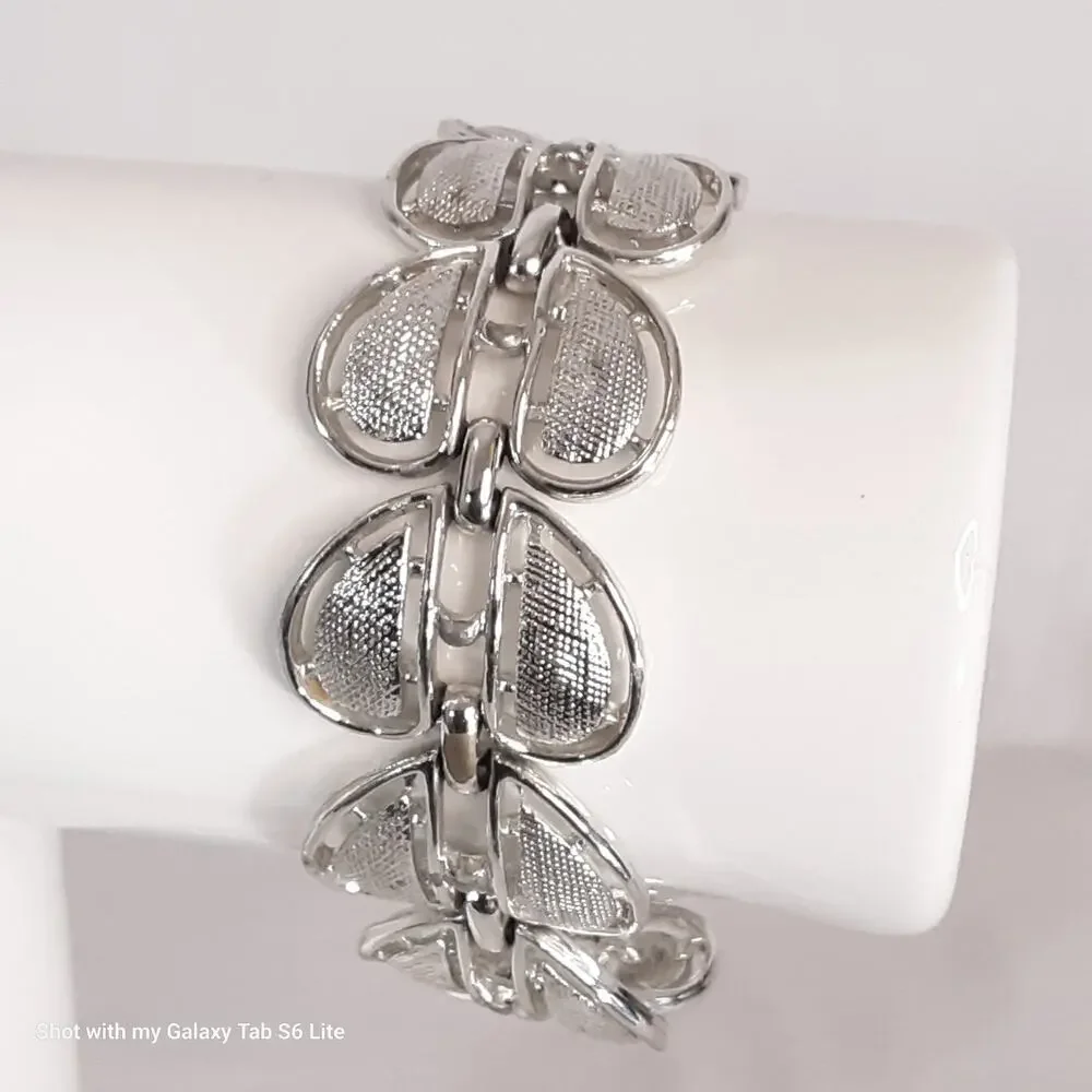 💎Coro SIlver Tone Bracelet Chunky Links